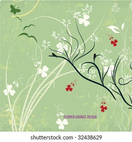 Vintage flowers background