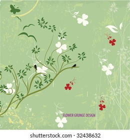 Vintage flowers background