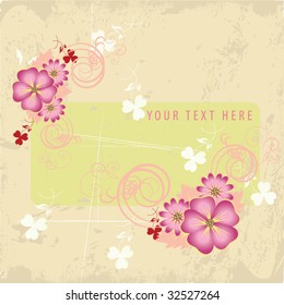 Vintage flowers background