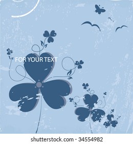 Vintage flowers background