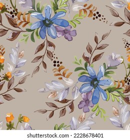 Vintage flowers bouquet seamless pattern vector illustration