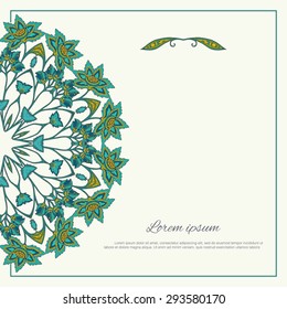 Vintage Flowers Design Vector Element with Text Place for invitations and cards
