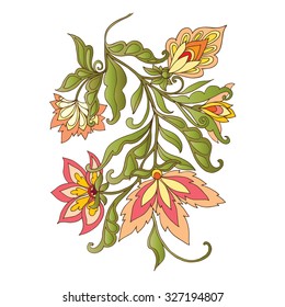 Vintage Flowers Design Vector Element with Text Place for invitations and cards