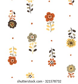 vintage flowers and floral elements isolated on white background.