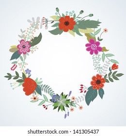 Vintage flowers frame