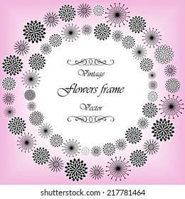 vintage flowers frame