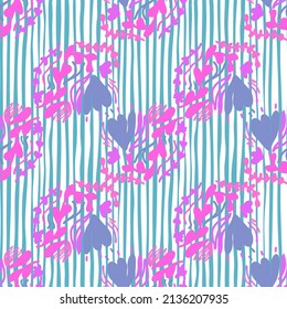 Vintage flowers and leaves seamless pattern. Retro floral endless wallpaper. Cute backdrop. Design for fabric, textile print, surface, wrapping, cover, greeting card. Vector illustration