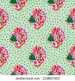 Vintage flowers and leaves seamless pattern. Retro floral endless wallpaper. Cute backdrop. Design for fabric, textile print, surface, wrapping, cover, greeting card. Vector illustration