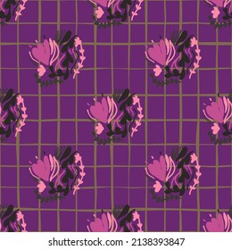 Vintage flowers and leaves seamless pattern. Retro floral endless wallpaper. Cute backdrop. Design for fabric, textile print, surface, wrapping, cover, greeting card. Vector illustration