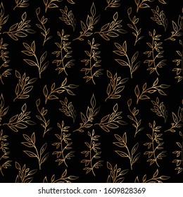 Vintage Flowers on Background. Luxury Flower Line Seamless Pattern. Suitable for Wallpaper, Printing Design and Vector Background.