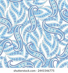 vintage flowers seamless pattern. Ethnic floral vector background