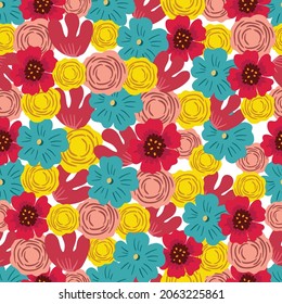 Vintage Blumen nahtlose Muster Vektor