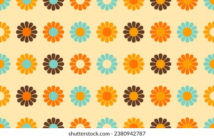 Vintage-Blumen - Nahtloser Vektordesign-Hintergrund