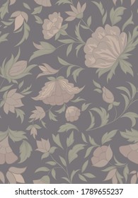 Vintage flowers. Vector print. Floral seamless pattern.