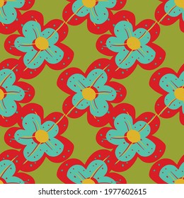 A lot of vintage flowers vector seamless repeat
