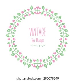 Vintage Flowers Wreath