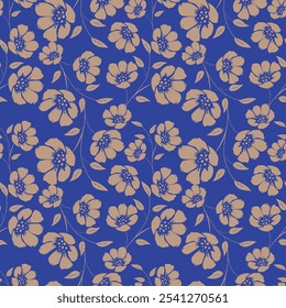 Vintage flowery pattern. Seamless floral background for wrapping, textile, wallpaper