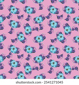 Vintage flowery pattern. Seamless floral background for wrapping, textile, wallpaper