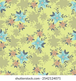 Vintage flowery pattern. Seamless floral background for wrapping, textile, wallpaper