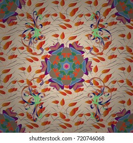 Vintage flowery pattern. Seamless floral background for wrapping, textile, wallpaper. Soft tile. Vector frourish texture. Soft cotton design.