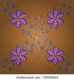 Vintage flowery pattern. Seamless floral background for wrapping, textile, wallpaper. Soft cotton design. Soft tile. Vector frourish texture.