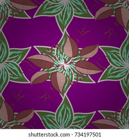 Vintage flowery pattern. Soft tile. Vector frourish texture. Seamless floral background for wrapping, textile, wallpaper. Soft cotton design.