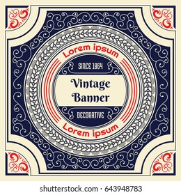 Vintage flyer background Design Template,Vector Illustration