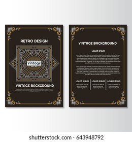 Vintage flyer background Design Template,Vector Illustration