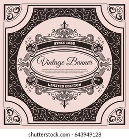 Vintage flyer background Design Template,Vector Illustration