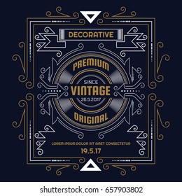 Vintage flyer background Design Template,Vector Illustration