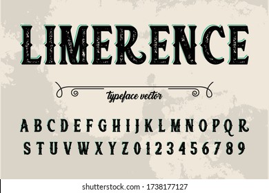 vintage font, alphabet grunge background style label design, black and gray style background