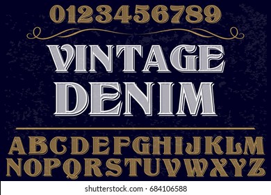 Vector Font Stylish Serif Alphabet Suited Stock Vector (Royalty Free ...