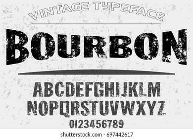 vintage font alphabet handcrafted vector,Font.Alphabet.Script.Typeface.Label named bourbon