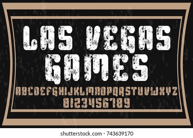 vintage font alphabet old style vector