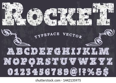 vintage Font alphabet Script Typeface handcrafted handwritten vector label design old style.Shadow Effect.vintage Hand Drawn.Retro Typography.Vector Illustration. 