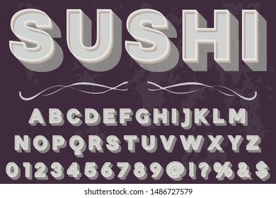vintage Font alphabet Script Typeface handcrafted handwritten vector label design old style.Shadow Effect.vintage Hand Drawn.Retro Typography.Vector Illustration. 