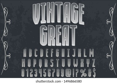 vintage Font alphabet Script Typeface handcrafted handwritten vector label design old style.Shadow Effect.vintage Hand Drawn.Retro Typography.Vector Illustration. 