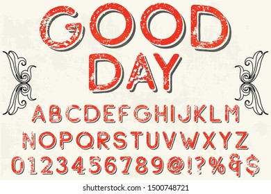 vintage Font alphabet Script Typeface handcrafted handwritten vector label design old style.Shadow Effect.vintage Hand Drawn.Retro Typography.Vector Illustration. 