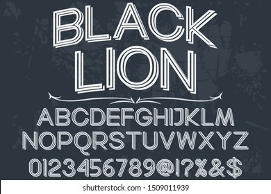 vintage Font alphabet Script Typeface handcrafted handwritten vector label design old style.Shadow Effect.vintage Hand Drawn.Retro Typography.Vector Illustration. 