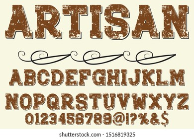 vintage Font alphabet Script Typeface handcrafted handwritten vector label design old style.Shadow Effect.vintage Hand Drawn.Retro Typography.Vector Illustration. 
