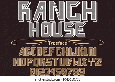Vintage Font alphabet vector script alphabet,design handwritten named ranch house