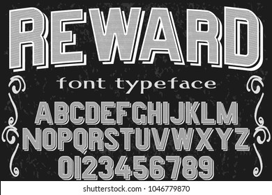 Vintage Font alphabet vector script alphabet,design handwritten named reward