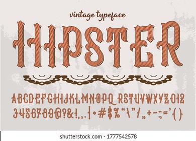 vintage font, black and brown style background, classic lettering, typeface vector design