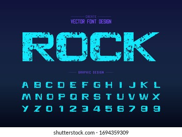 Vintage Font Bold Alphabet Vector Blue Stock Vector (Royalty Free ...