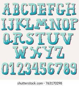 vintage font collection,cartoon font