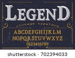 Vintage Font handcrafted vector legend