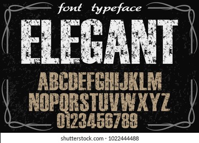 vintage font handcrafted vector named elegant