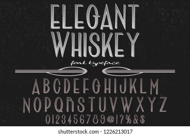 Vintage Font handcrafted vector named vintage elegant whiskey