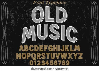 vintage font  handcrafted vector named old music