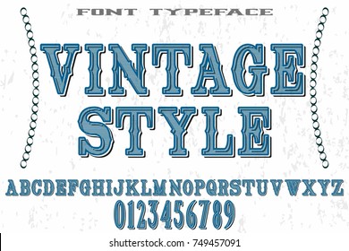 vintage font handcrafted vector named vintage style